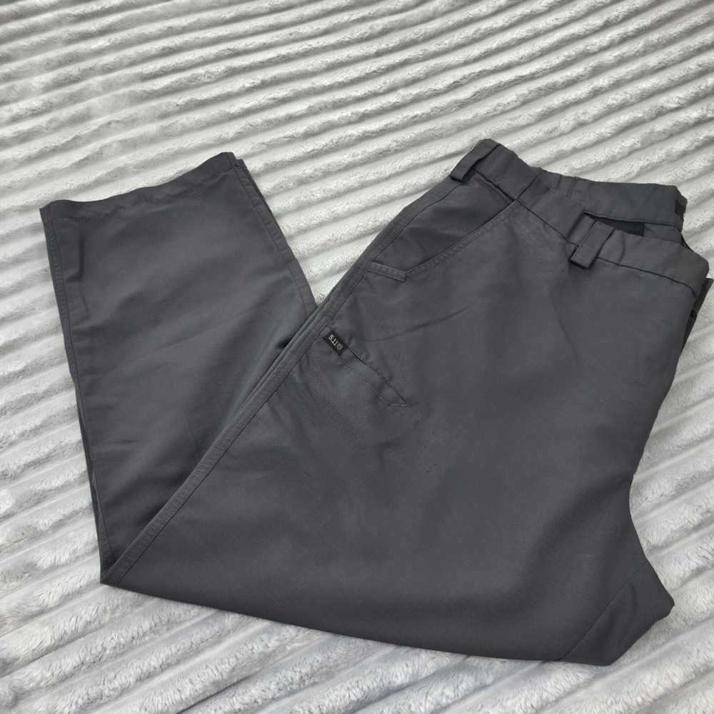 5.11 Tactical Mens Gray Ripstop Cargo Work Pants 44x30 Straight Leg Utility
